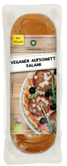 Veganer Aufschnitt Salami